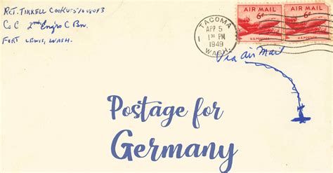 letter postage to germany.